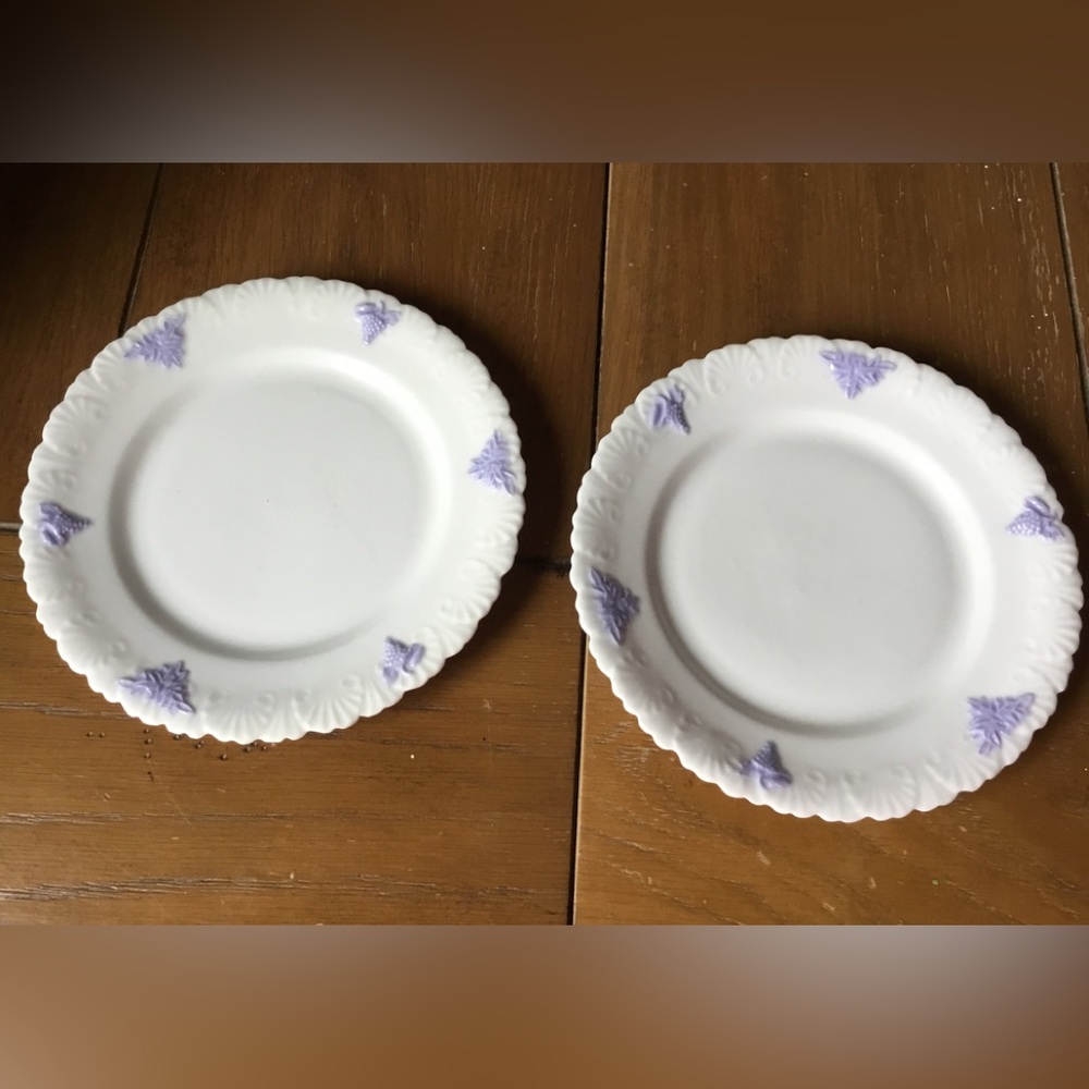 Old StaffordShire Royal Jaspirine China 2 cake plate EUC